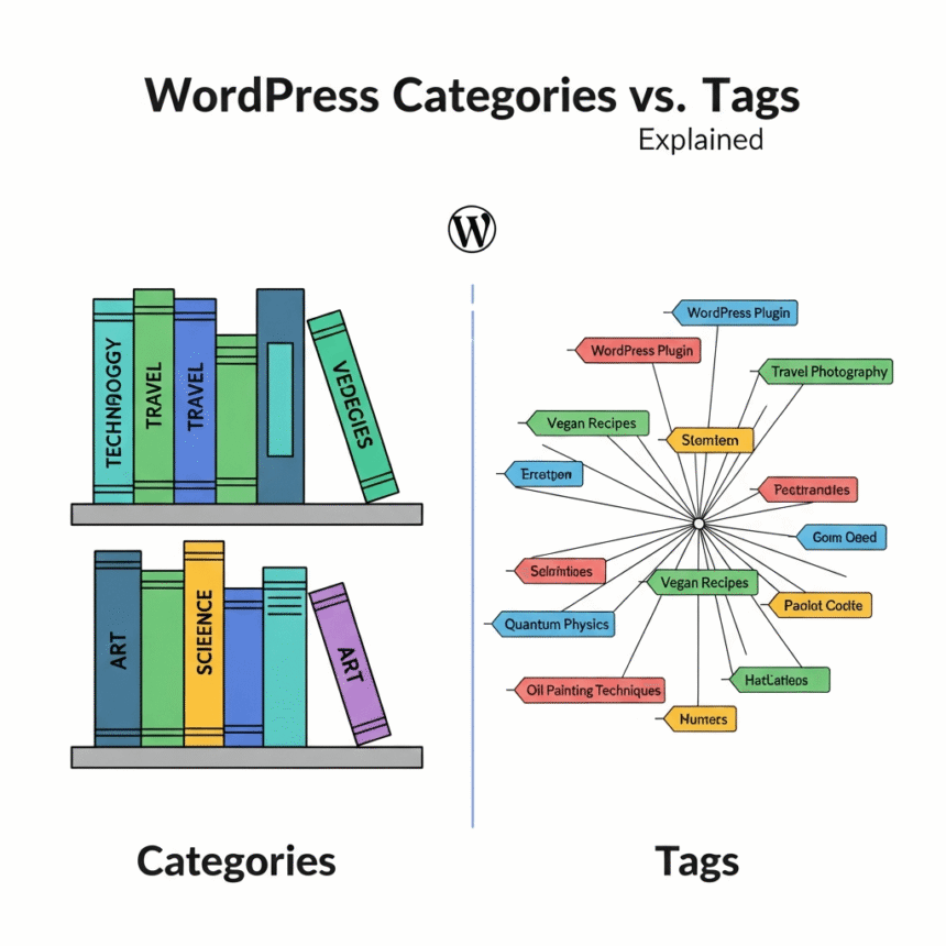 Wordpress Categories vs Tags Explained