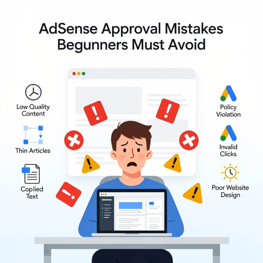 AdSense Approval Mistakes Beginners Must Avoid