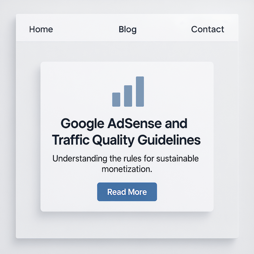 Google AdSense and Traffic Quality Guidelines