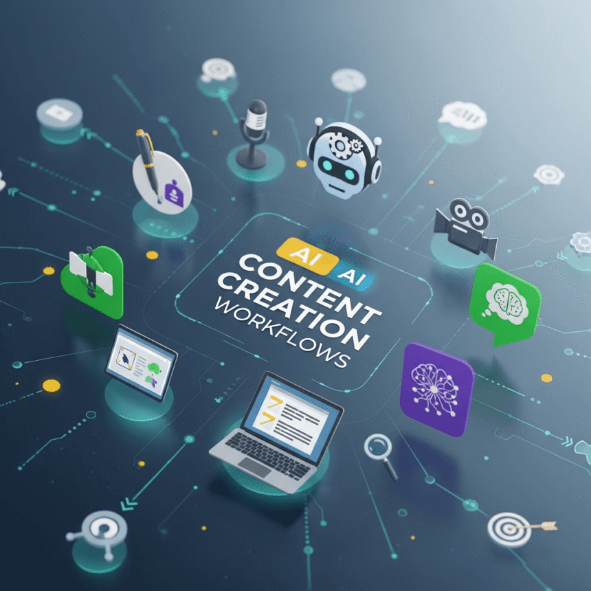 # AI Content Creation Workflows The way we create content has changed forever. In the past, writing a single high-quality blog post could take an entire day of researching, drafting, and editing. Today, artificial intelligence allows us to move much faster. However, simply asking an AI to write a blog post usually results in generic, boring text. To get the best results, you need a professional AI content creation workflow. This is a step-by-step process that combines the speed of AI with the unique perspective of a human creator. ## 1. Idea Generation and Strategy Every great piece of content starts with a plan. Instead of staring at a blank screen, use AI to brainstorm. Topic Mining Ask the AI to list common pain points or questions your target audience has. Search Intent Use AI to analyze what people are actually looking for when they type a specific keyword. Content Pillars Organize your ideas into categories to ensure your blog covers a wide range of helpful topics. ## 2. Structured Outlining The biggest mistake people make is skipping the outline. A strong outline acts as a map for the AI, preventing it from wandering off-track. When creating an outline, tell the AI to include H2 and H3 Headings Clear sections that make the post easy to scan. Key Talking Points Specific facts or arguments you want to include in each section. Target Audience Remind the AI who the reader is so the tone remains consistent. ## 3. The Drafting Phase Once you have an outline, you can generate the first draft. It is often better to generate the post section by section rather than all at once. This gives you more control over the quality. To make the draft better, provide the AI with a Brand Voice Document. This tells the AI if you want to sound professional, funny, or casual. It also helps the AI know which words to use and which ones to avoid. ## 4. Human-in-the-Loop Editing This is the most important step. AI is great at middle-of-the-road writing, but it lacks personal stories, real-world experience, and deep empathy. Fact-Checking AI can sometimes make up facts or statistics. Always verify every date, name, and number. Injecting Personality Add your own anecdotes or unique opinions. This is what makes readers trust you. Polishing Use AI tools to check for grammar and flow, but make the final call on the wording yourself. ## 5. Repurposing and Distribution Your workflow shouldn't end when you hit Publish. You can use your finished blog post to create dozens of other content pieces. Social Media Ask the AI to turn the blog into a series of short posts for LinkedIn or X. Email Newsletters Summarize the main points of the article for your email subscribers. Visuals Use the key points from your text to prompt an AI image generator for custom blog graphics. By following this workflow, you aren't just letting a machine write for you. You are using AI as a powerful assistant to build a more efficient, creative, and successful content engine. AI Content Creation Workflows