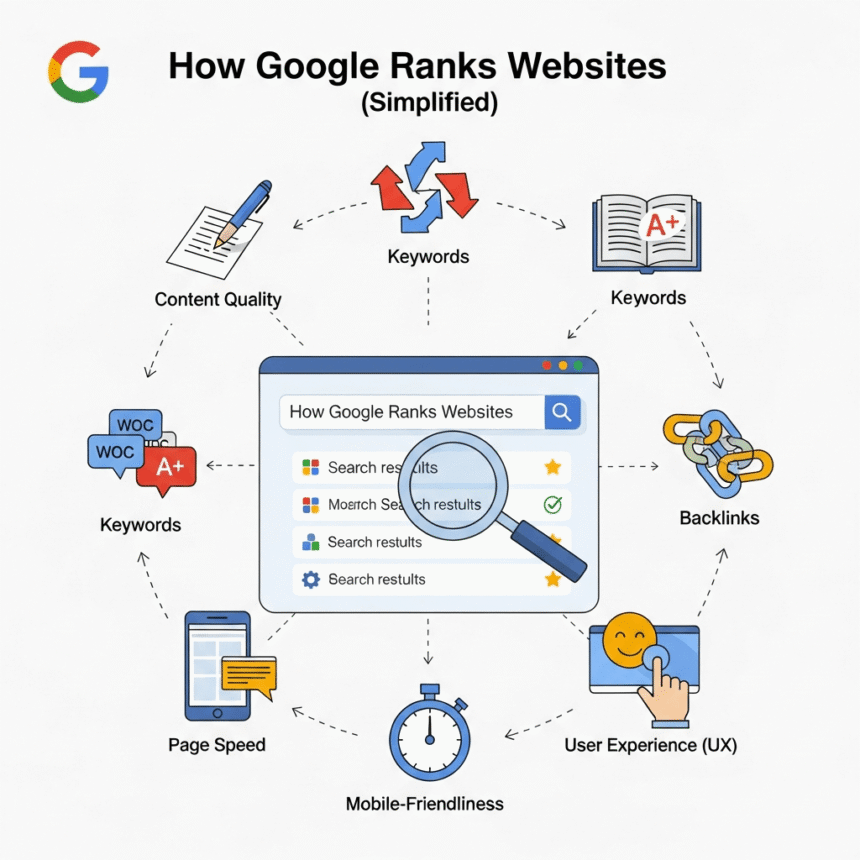How Google Ranks Websites (Simplified)